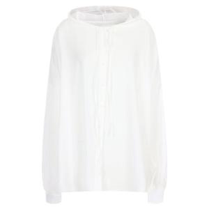 샵앤) 여성 반시스루 오버핏 스트라이프 후드 남방 셔츠 NTT-WBL-20298-아이보리