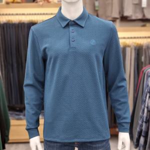 [크로커다일남성]가을겨울신상 자가드 카라티셔츠CDAAATS4454343