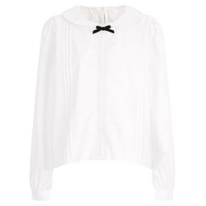 샵앤) 여성 러블리 둥근카라 리본 레이스 블라우스 SOM-WBL-20337-화이트