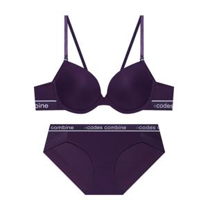 베이직 라인포인트 에어로쿨 브라 햄팬티세트_딥퍼플