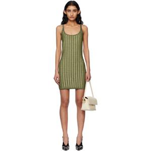25 FW 쟈크뮈스 여성 그린 라 크루아제르 더 마리노 미니 드레스 251553F052026