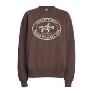 스포티앤리치 긴팔 티셔츠 ST071512244BR03 CHOCOLATE CREAM DOM