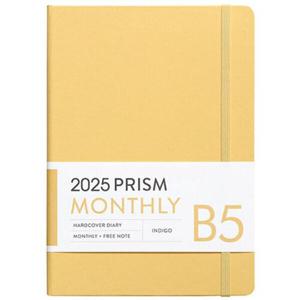 [인디고] 2025 프리즘 빅 B5 먼슬리 다이어리   밀키옐로우