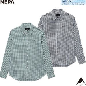 [네파] 남성 봄 여름 아웃도어 시어서커 (지짐이) 체크 셔츠 남방 7K31541