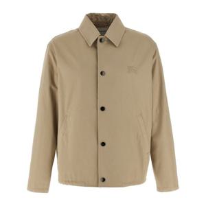 버버리 토널 자수 워터프루프 개버딘 재킷 8106385 FOSSIL