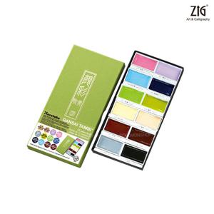 지그 쿠레타케 안채탐미 고체물감 12색세트 파스텔