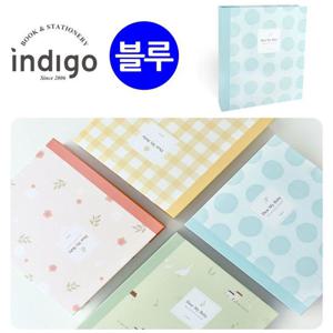 인디고 처음육아 성장앨범 (46포켓 40장) (블루) 앨범 사진앨범 성장앨범 졸업앨범 포켓식