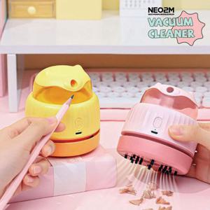 네오투엠 KC인증 흡입력좋은 데스크 충전식 청소기 휴대용 초등책상청소기 데스크청소기 지우개청소기 캐릭