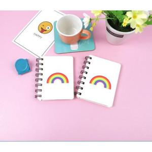 무지개 모양 미니 소형 휴대용 메모 수첩 노트 1P