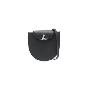 비비안 웨스트우드 하프 문 새들 크로스바디백 블랙 43030094-L001N-N402