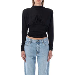 생로랑 반팔 티셔츠 695231Y36UU 1000 BLACK