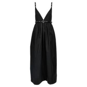 가니 미디 원피스 W0030099 BLACK DOM