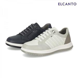 엘칸토  (LCMS61U513) 남성 소가죽 펀칭 캐주얼 스니커즈 4cm