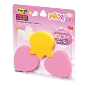 3M 포스트잇 MINI-2HT 하트와 튤립 메모지