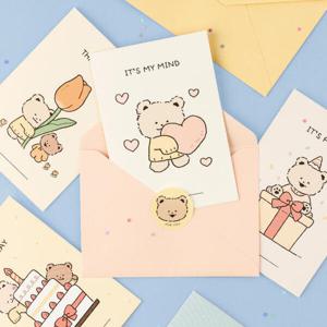 아트박스/문구앤토이스 [대시앤도트] 부시시 베어 메시지 카드