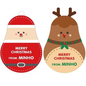 아트박스/디자인아지트 수제데코스티커크리스마스 롤리폴리