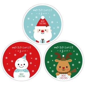 아트박스/디자인아지트 수제데코스티커크리스마스 산타와 친구들