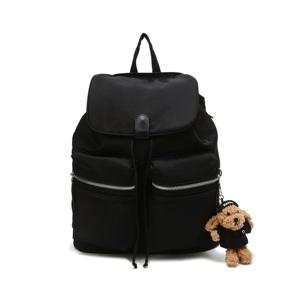 [헤지스] HIBA5FH04BK_남녀공용 블랙 나일론 패딩 투포켓 투웨이 백팩L