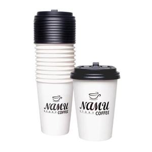 아트박스/와인앤쿡 일회용 커피컵(뚜껑포함) 385ml 10개입