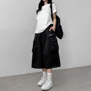 아트박스/라이니 버뮤다 와이드핏 카고 7부 팬츠 bo-3192c