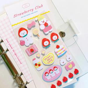 아트박스/마이그리미 딸기러버 - 리무버블 스티커