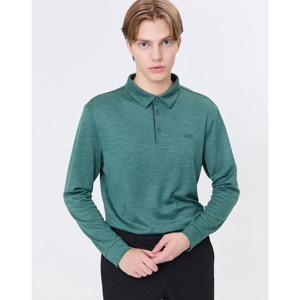 닥스 골프 남성 24FW 스테디셀러레터 로고 멜란지 긴발폴로티셔츠 (GREEN) WGTS4C671E2