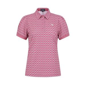 여성 다트 슬리브 하프 버튼 반팔 티셔츠 521E3TO101PK