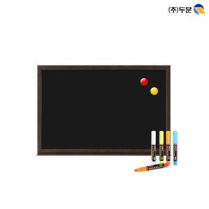 자석블랙보드 90x60 무늬목 웬지W12/검정칠판/흑칠판/자석보드/메뉴판/게시판