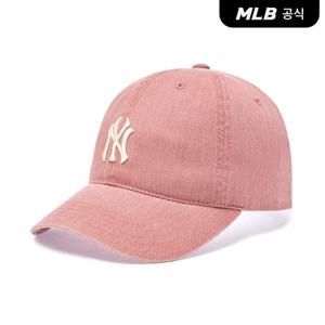 [MLB공식] [카리나 착장] 베이직 워싱 언스트럭쳐 볼캡 NY (Coral) 3ACPVV14N-50COS