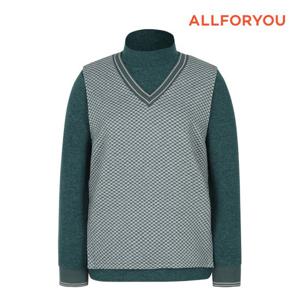 [올포유][올포유]여성 레이어드형 자가드 티셔츠 ALTHM9331-830