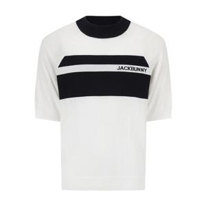 [파리게이츠]511E3SWJ21_WH-남성 잭바니 자카드 래글런 반팔 니트-(25년가을)