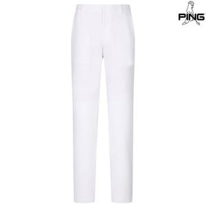 [핑골프][양말증정]남성 백로고 프린트 솔리드 팬츠 111E3PT001_WH