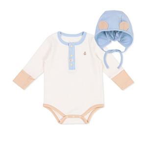 [오가닉맘] 유아 밀키블럭면모달긴소바디수트 (MKFPQS01)