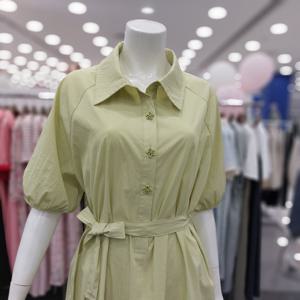 [아니베에프]A55WOP450 카라넥 볼륨소매 플레어원피스