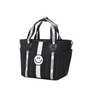 여성 스마일 배색 웨빙 투웨이 토트백 521E3BG005BK