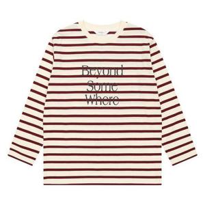 에꼴리에 HC33 와인스트라이프 라운드티 25C0454