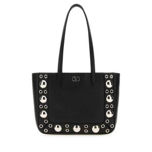 발렌티노 가라바니 여성 블랙 가죽 쇼퍼백 7W2B0R89MJL 0NO