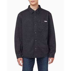 CK진  남성 레귤러핏 클래식 블랙 워시 긴팔 데님 셔츠(4RD765G)