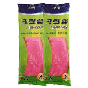크린랩고무장갑 주방용고무장갑 크린랩 주방용 고무장갑 소(32cmX10.5cm) X 2개