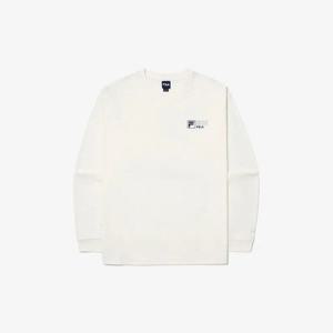 M 휠라긴팔티 KQC FS2RLG3102X-SWH WHITE ROCK 그래픽 긴팔티