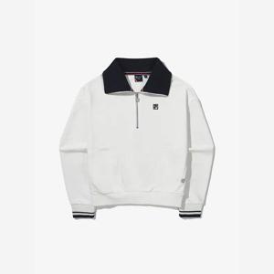 휠라긴팔티 TQJ FS2POG3361F-OWH 테니스 반집업 맨투맨