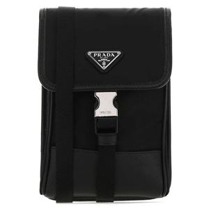 25 FW 프라다 블랙 로고 플라크 버클 랜야드 스트랩 폰가방 2ZH1092DMH