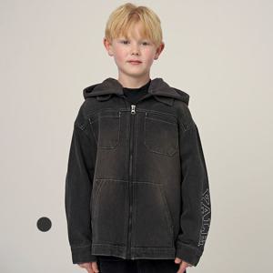 [예일키즈]예일키즈 레터링 데님 집업 후디 A5F020