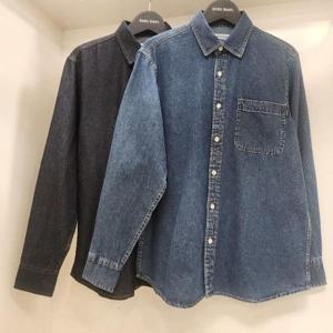 뱅뱅 HC15 뱅뱅 가을 남성 베이직 오버핏 긴팔 데님 남방 NSLD60