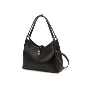 [헤지스] HIBA5F172BK_여성 블랙 버클장식 소가죽 토트백 M
