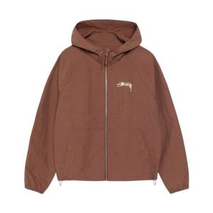 스투시 나일론 비치 쉘 자켓 커피 115893