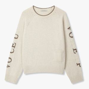 [보브]울 블렌드 레터링 니트 풀오버7155450007