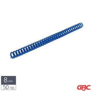 GBC 제본용 플라스틱 클릭링 8mm 50개입 파랑