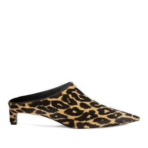 질샌더 레오파드 프린트 카프 헤어 뮬 J15WX0014P7393 272
