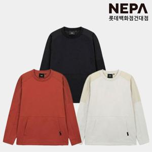 네파 [택가 89,000원] 남녀공용 간절기 겨울 에센셜 하이브리드 블럭 라운드 긴팔티셔츠 7KE5370